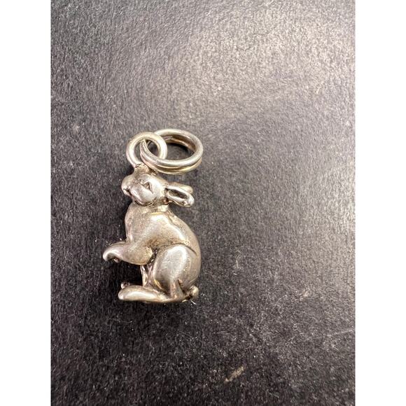 Vintage Sterling Silver MCM Rabbit Charm Bunny Pendant Jewelry Fine Silver - Picture 16 of 16